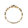 Luxo R530 Ringos de casamento jóias Novo estilo fino anéis quadrados azuis finos para mulheres cor de ouro branca rystal size259a