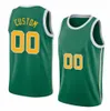 Maglie da basket stampate Boston Custom Design fai-da-te Personalizzazione Uniformi della squadra Stampa personalizzata qualsiasi nome Numero Uomo Donna Bambini Gioventù Ragazzi Maglia verde