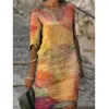 Imprimé Lâche Satin Robe De Nuit Femmes Mode Casual Demi Manches Vintage Printemps Eté Col En V All Match Robes De Plage 220613