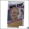 Wig Caps Hair Accessories Tools Products 12 Pcs6Packs Deluxe Stocking Liner Cap Snood Polyester Stretch Mesh Weaving For Wearing7480152