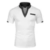 Exclusive Mix Color Mens Polos рубашка Летняя мода с короткими рукавами рубашки мужчины повседневная уличная одежда мода топ футболка разработана Poloshirt плюс размер XL 2XL 3XL одежда поло