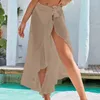 Chiffon Sarongs Beach Scarf Cover-ups för kvinnor Green Swimsuit Coverup On the Sea White Wrap Kjol Bikini Cover-Ups Outfits