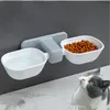 Cat Bowl Automatisk matare Justerbar höjd Dubbelskålar S Feeding s Mat Dispenser Dog Vattenbehållare Pet Produkter 220323