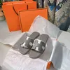 المصمم هيرم أوران Slippers Sandals Slides High Board Aijia H Slippers Womens 2022 Line Line Leather Wance with Sloys Wear Beach Sli