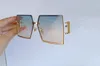 Üst lüks büyük boy güneş gözlükleri polaroid lens tasarımcısı kadın erkekler gözlük kadınlar için kıdemli gözlükler çerçeve vintage metal güneş gözlükleri kutu