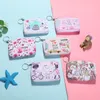Cartoon Printed Coin Purse Cute PU Mini Wallet Fashion Key Bags Women Girls Clutch Purses 6 Colors Gift With Zipper width 8cm length 11cm