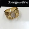 Högkvalitativ designer ring rostfritt stål band ringar avslappnade vintage damer gåva rosa diamant liten färsk och söt stil ring don7295066