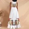 Noisydesigns Vintage Summer Women's Backless Dress White Golden Floral Evening Party Fashion Lady Luxury Red Boho Sundress 220627