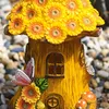 Garden Decorations Craft Miniature House Solar Powered Decor Led Yard Ornament Outdoor Fairy Decoration Cottage Walkway Li E5A3