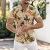 8 Stile Herren Freizeithemden Sportler 3D-Druck Lose Revers Kurzarm T-Shirt Freizeithemd Mode Tops Herren Outdoor-Kleidung