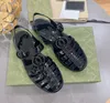 Дизайнерские женские сандалии Высококачественные женские шлепанцы Кристалл Телячья кожа Повседневная обувь на стеганой платформе Summer Beach Slipper 35-42 С коробкой и сумкой для покупок
