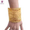 9 styles de luxe indien grand bracelet large 24k gold fleur de fleur de fleur pour femmes africain dubaï bijoux de mariage arabe cadeaux