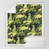 BEDDINGOUTLET Dinosaur Famiglia Coperta per bambini Microfibra di cartone animato Jurassic Plush Sherpa lancia coperta sul divano letto per ragazzi 201113