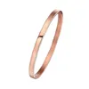 Charm Bracelets Classic Round Bangle Bracelet Women Simple Width 4&6mm Stainless Steel Snap For Party Jewelry GiftCharm