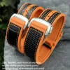 19mm 20mm 21mm 22mm Rubber Nylon Silicone Watch Band Fit for Omega GMT Planet Ocean Seamaster Diver 300 Curved End Orange Strap1563558