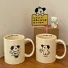 Kawaii coréen chiot tasses tasses à café Ins tasses créatives en céramique lait thé eau bière petit déjeuner voyage tasses Drinkware cadeau d'anniversaire