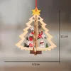 Dekoracje świąteczne 1PC drewniane wisiorty świąteczne drzewo wiszące ozdoby DIY drewniane rzemiosła na imprezę domową