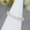 CXSJEREMY Solid 14k Rose Gold Oval Cut Moissanite Verlovingsring Vintage Volledige Eternity Stacking Bridal Promise Anniversary Gift