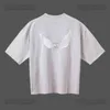 Designer Kanyes Classic Wests T Shirt Three Party Joint Peace Dove Printed Washing Water Short Sleeves High Street Mens And Womens Yzys Tees