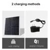Solar Fan Rechargeable Standing Fan 12 inch 16 inch Portable Wireless AC Solar Panel Dual Charger for Outdoor Camping Fishing Indoor Household