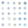 Embrulho de presente 50pcs adesivos de floco de neve para papes stourynotebooks laptop adesivos kscraft scrapbooking material de natal adesivo de natal suprimentos de artesanato