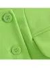 TFMLN 2Pcs Frühling Frauen Röcke Blazer Anzüge Büro Outfits Einfarbig Kurze Kordelzug Jacke Langarm Outwear 220506