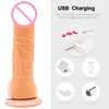 Romte Realistischer Dildo-Vibrator, elektrischer G-Punkt-Klitoris-Massagegerät für Frauen, stoßende Heizung, vibrierender sexy Spielzeug-Masturbator