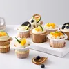 30-50 st cupcake Paper Cup Baking Mold Muffin Holder Pastry Tool Cake Tray Dessert Hat Brown White High Temperatur Motent 0616