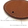 Rund värmebeständig silikonisolering Anti-Scald Mat Drink Cup Coasters Non-Slip Pot Holder Table Placemat Kök Tillbehör B0529A26