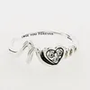 Biżuteria estetyczna Pandora mama Pave Serce Pierścienie dla kobiet mężczyzn Par Pinch Pierścień urodzinowy 191149C01 Annajewel