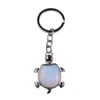 Anahtarlıklar kristal anahtarlar opal taş kaplumbağa kolye moda anahtarlık araba çanta çantası tokası anahtar tutucu zincirleri için anahtarlık