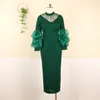 Plus size jurken Maxi Long Celebrity Retro Tulle Lantern Sleeve Stitching 5xl Women Robes Event Accident Dinner Party Outfits