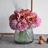 Decoratieve bloemen kransen Noordse pioen anemone Bouquet kunstmatige voor trouwhuisdecoratie nepbloem zijden pioenrocoratief