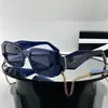 Óculos de sol PR17WS moda feminina óculos de férias de designer clássico feminino preto branco azul quadrado retangular grosso