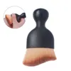 Pinceau de maquillage vague forme de cheveux incurvés Base de verre à vin fond de teint cosmétique pinceau Contour maquillage pinceau avec couvercle