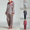 Mens Stain Silk Pajama Sets Pajamas Men Sleepwear Modern Style Printed Nightgown Home Male Satin Soft Cozy Sleeping 220719