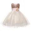 Nieuwe kanten prinses meisje jurk kerst verjaardagsfeestje kleding kind bruiloft rode bloemjurken kinderen winter prom kostuum g220428