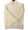 Maglione da uomo in pile invernale mezza cerniera spessa pullover caldo lavorato a maglia sottile in lana di design maglieria casual maglioni zip felpa in cotone design avanzato 664ess