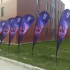 Drapeau de plage en forme de larme et mât de drapeau avec graphique de base, bannière imprimée personnalisée, publicité extérieure, événement de promotion, décoration de camping 220616