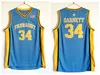 Мужчины Farragut Kevin Garnett High School Basketball Jerseys 34 Moive Blue Color Dreshator Form для спортивных фанатов Pure Cotton University Top/Высокое качество в продаже