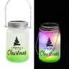 Solar Powered Sublimation Blank Mason Jars Lanterns Outdoor Waterproof Firefly Lights with Hangers for Regular Mouth Jars Patio Yard Garden Wedding Decoration