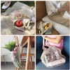20 Colors Reusable Shopping Bags Portable Net Bag Fruit Vegetable Storage Eco-friendly Cotton foldable Mesh Bag for Shopping 0423