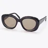 Oval Siyah Asetat Wrap Güneş Gözlüğü Kadın Retro Plaka ulculos Vintage 2022 Açık Kişiselleştirilmiş Gafas de Sol Hombre