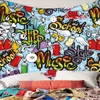 Wandteppiche, Graffiti-Wandteppich, Wandbehang für Kinder, Tagesdecke, Wohnheim-Abdeckung, Strandtuch, Hintergrund, Kunst für Zuhause, Zimmer, mehrere Größen, DropshipTapestries