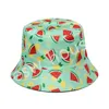 الصيف الكبار حزب القبعات للجنسين الفاكهة نمط البرتقال الخوخ ليمون ماجون تصميم في الهواء الطلق مكافحة الشمس القبعات