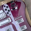 I Stock Factory Custom 12 och 4 Strings Wine Red Body Double Neck Electric Bass Guitar Chrome Hårdvara Ge anpassad service2659518