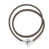 Bracciale in pelle intrecciata doppio strato Uomo Donna Chiusure magnetiche Braccialetti con ciondoli Pulseras Gioielli maschili femminili GC1220