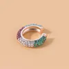 Hoop Huggie Orecchini con zirconi colorati per le donne Ragazze Classic Trendy Diamonds Orecchino Ear Hoops Gioielli di moda GiftsHoop