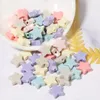 100pcs/lot Candy Color Diy Star Loose Bead for Jewelry Bracelets Necklace Hair Ring Making Accessories Crafts Acrylic Kids Star Handmade Beads