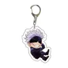 20 pcslot Anime Jujutsu Kaisen acrylique porte-clés mignon Gojo Satoru Yuji Itadori Fushiguro Megumi pendentif porte-clés entier AA2203186569974